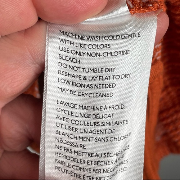 Anthropologie Montauk Textured Tank Top Button Back in Burnt Orange XS - Picture 9 of 11